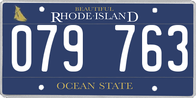 RI license plate 079763