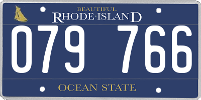 RI license plate 079766