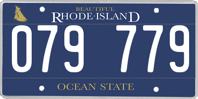 RI license plate 079779