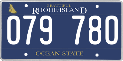 RI license plate 079780