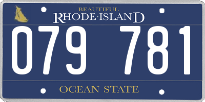 RI license plate 079781
