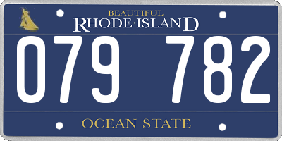 RI license plate 079782