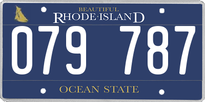 RI license plate 079787