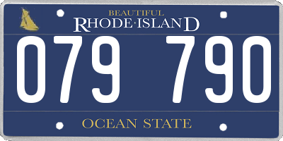 RI license plate 079790