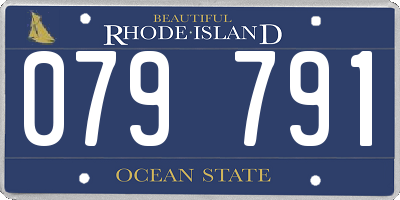 RI license plate 079791