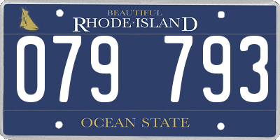 RI license plate 079793