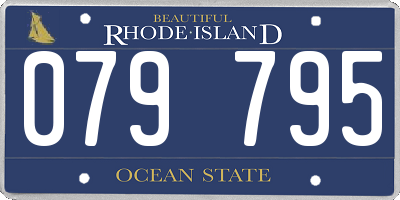 RI license plate 079795