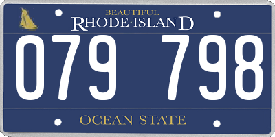 RI license plate 079798