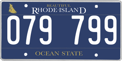 RI license plate 079799