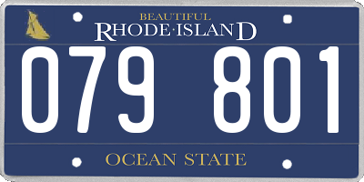 RI license plate 079801