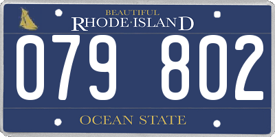 RI license plate 079802