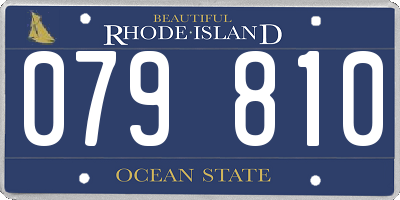 RI license plate 079810