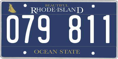RI license plate 079811