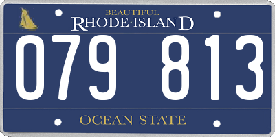 RI license plate 079813