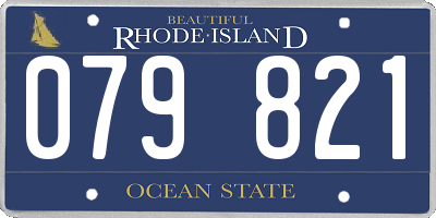 RI license plate 079821