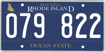RI license plate 079822