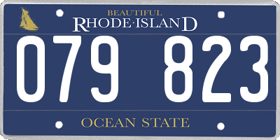 RI license plate 079823