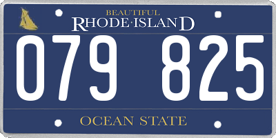 RI license plate 079825