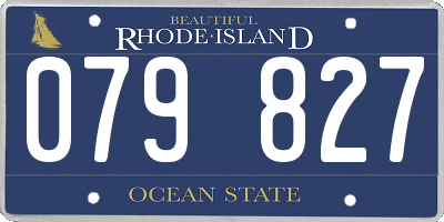 RI license plate 079827