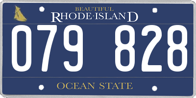 RI license plate 079828