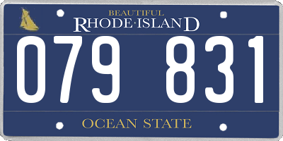 RI license plate 079831