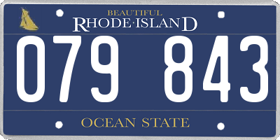 RI license plate 079843