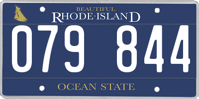 RI license plate 079844