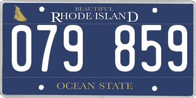 RI license plate 079859