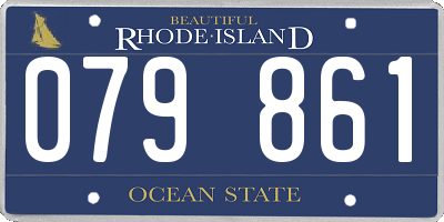 RI license plate 079861