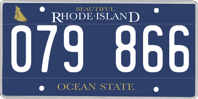 RI license plate 079866