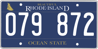 RI license plate 079872