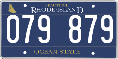 RI license plate 079879