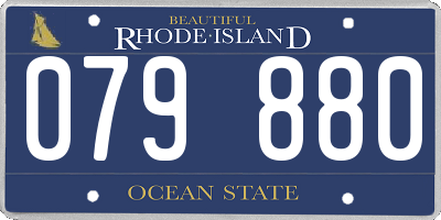 RI license plate 079880