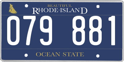RI license plate 079881