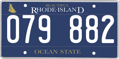 RI license plate 079882