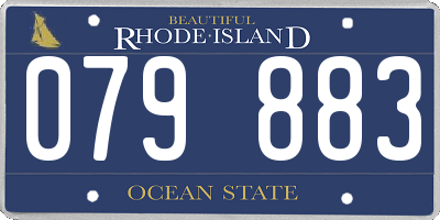 RI license plate 079883
