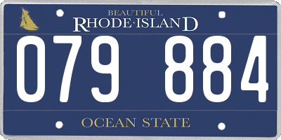 RI license plate 079884