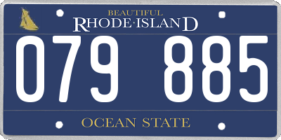 RI license plate 079885