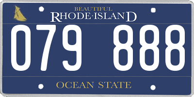 RI license plate 079888