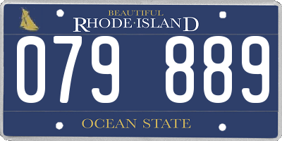 RI license plate 079889