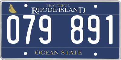 RI license plate 079891