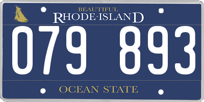 RI license plate 079893