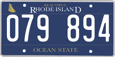 RI license plate 079894