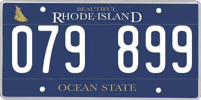 RI license plate 079899