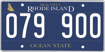 RI license plate 079900