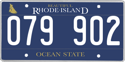 RI license plate 079902