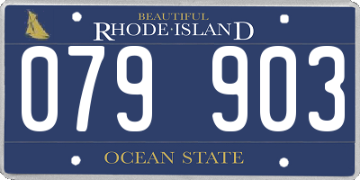 RI license plate 079903