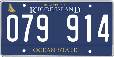 RI license plate 079914