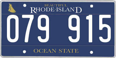 RI license plate 079915