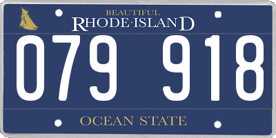 RI license plate 079918